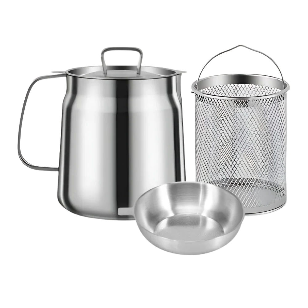 2-in-1 Stainless Steel Deep Frying Pot - Orthorun