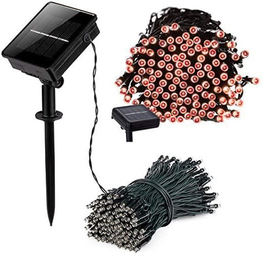 17-Meter String of 100 Led Solar-Powered Fairy Lights - Orthorun
