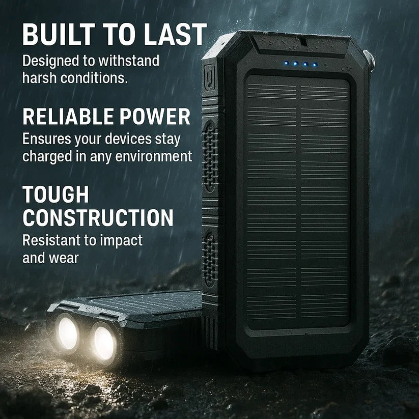 500000mAh Solar Charger Waterproof Power Bank External - Orthorun