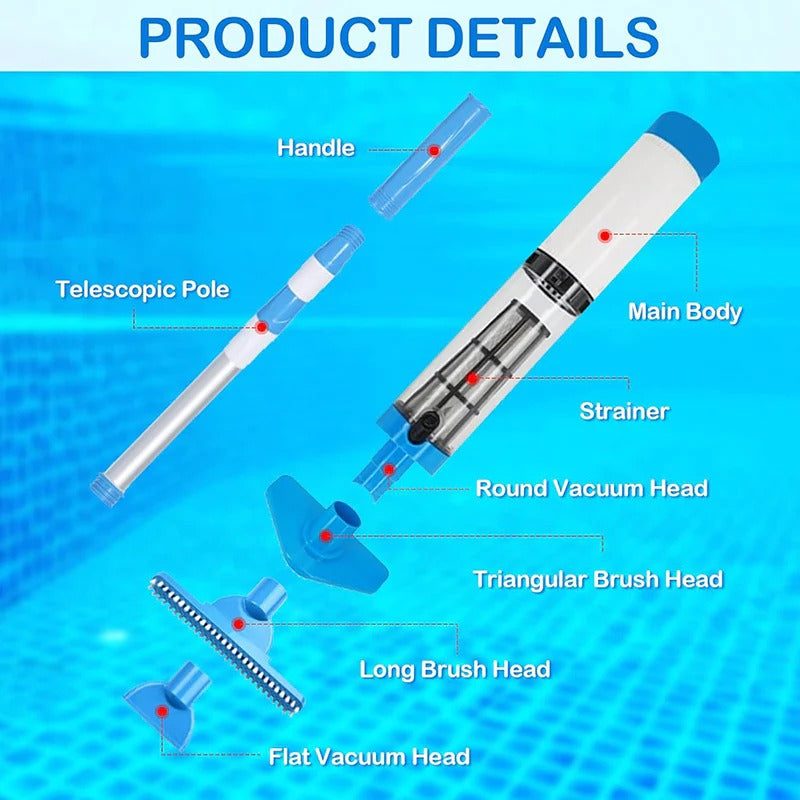 3 in 1 Cordless Rechargeable Pool Vacuum Cleaner - Orthorun