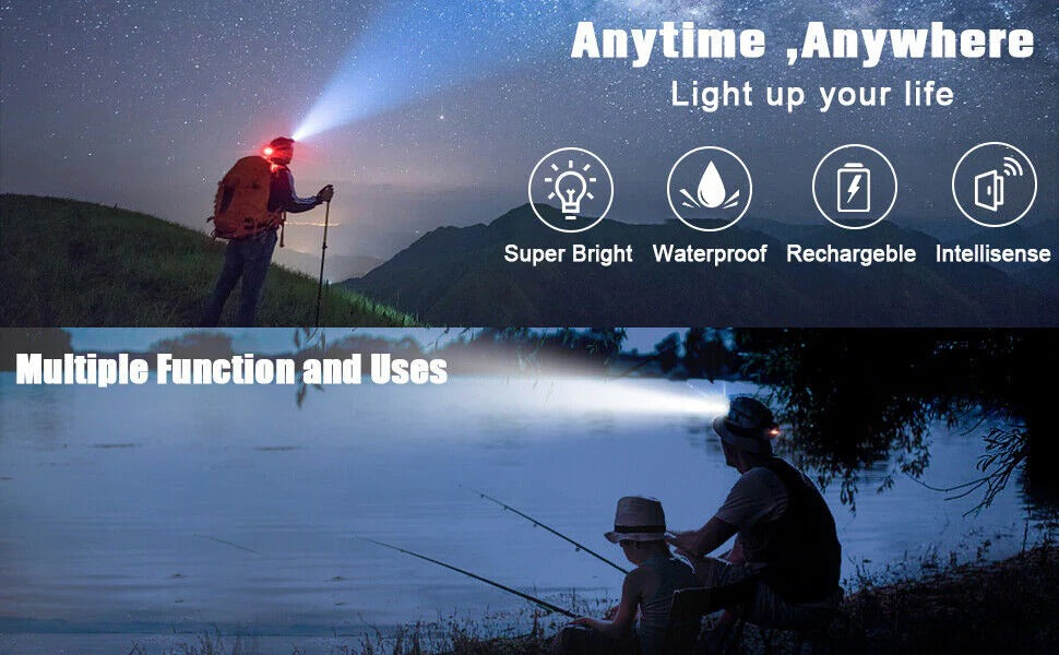 990000LM Rechargeable LED Headlamp - Orthorun