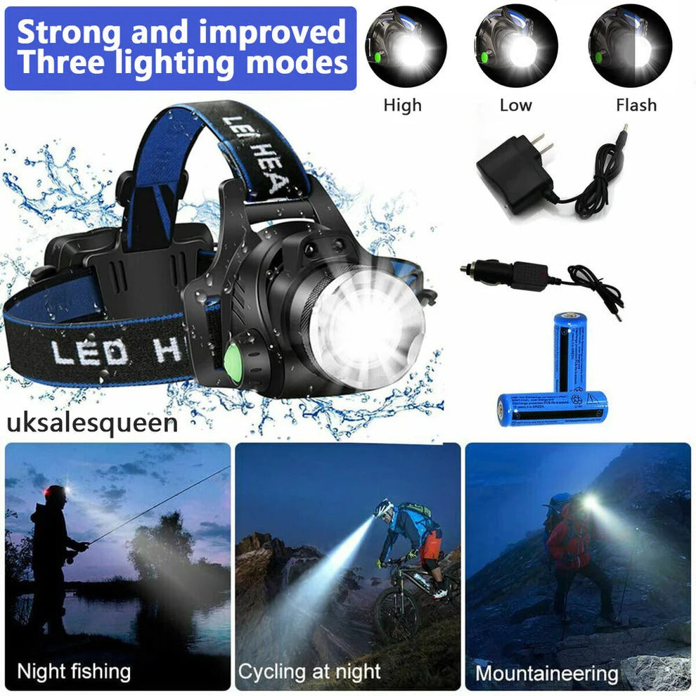 990000LM Rechargeable LED Headlamp - Orthorun