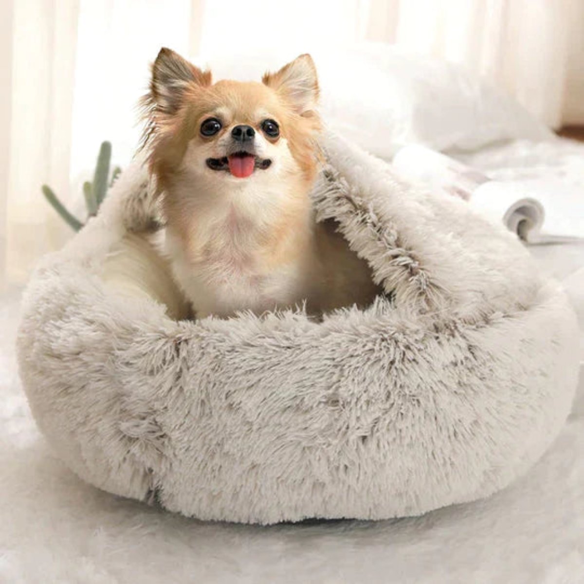 Orthorun | Cozy Cave Pet Bed – Calming & Comfortable Dog Bed for Deep Relaxation