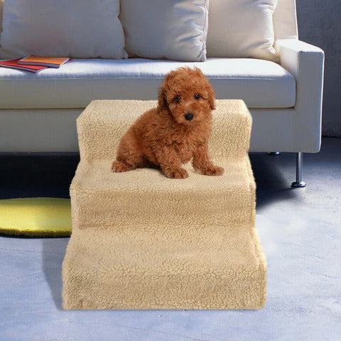 3 Step Portable Dog Stairs For Tall Bed - Orthorun
