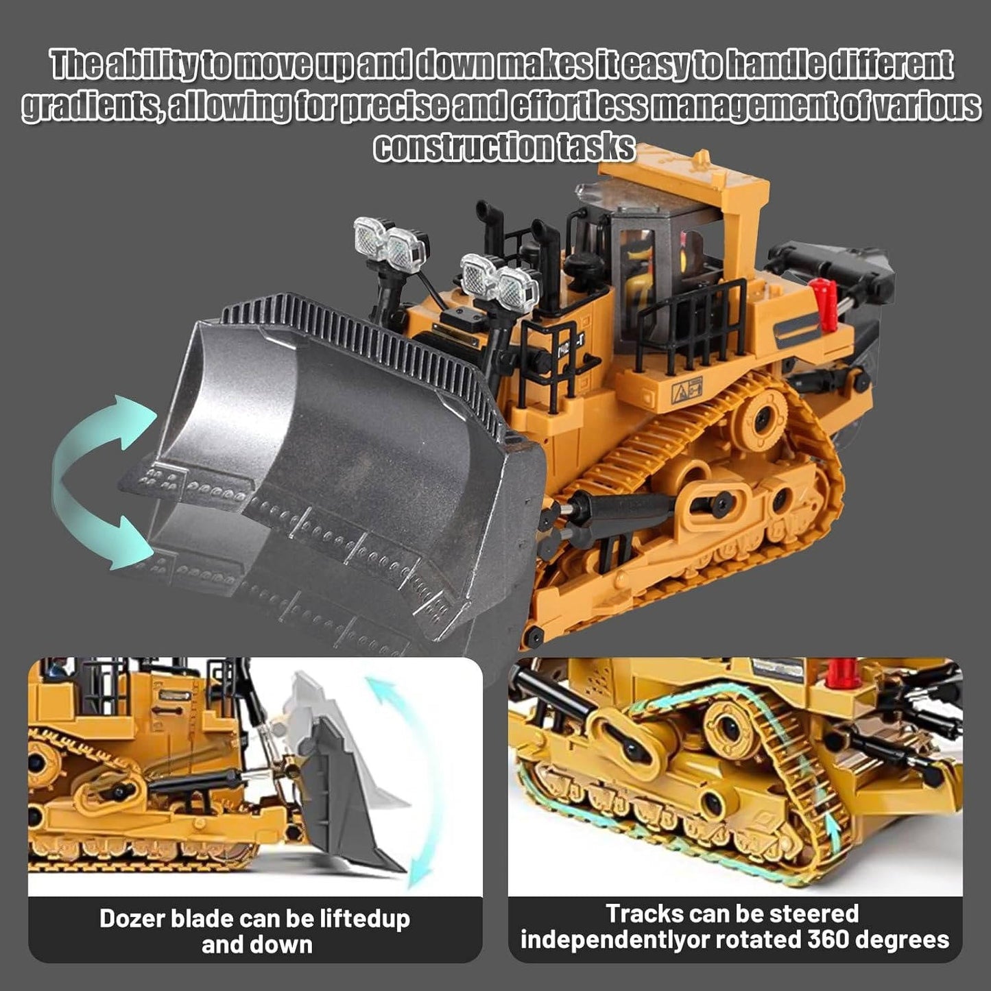 4WD Remote Control Excavator Bulldozer Dump - Orthorun