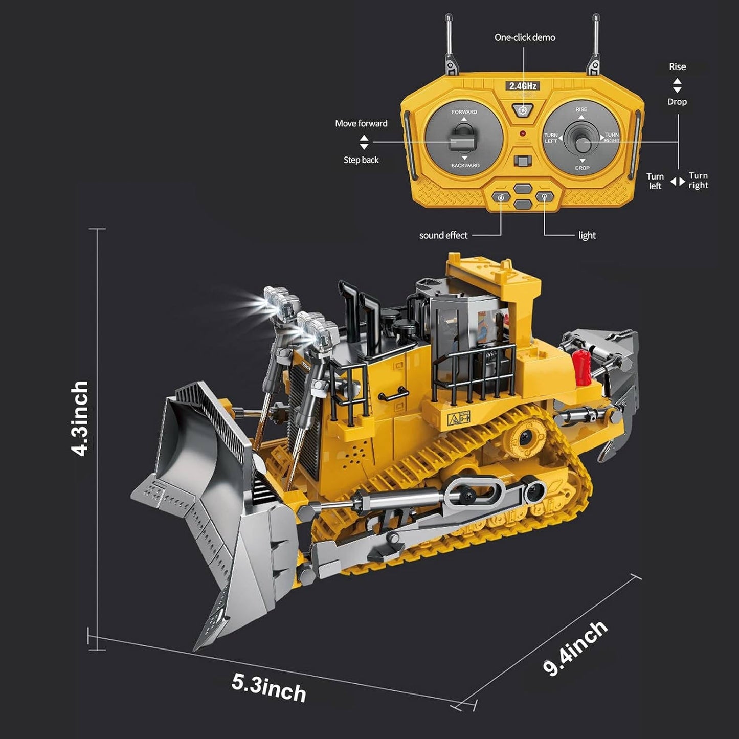 4WD Remote Control Excavator Bulldozer Dump - Orthorun