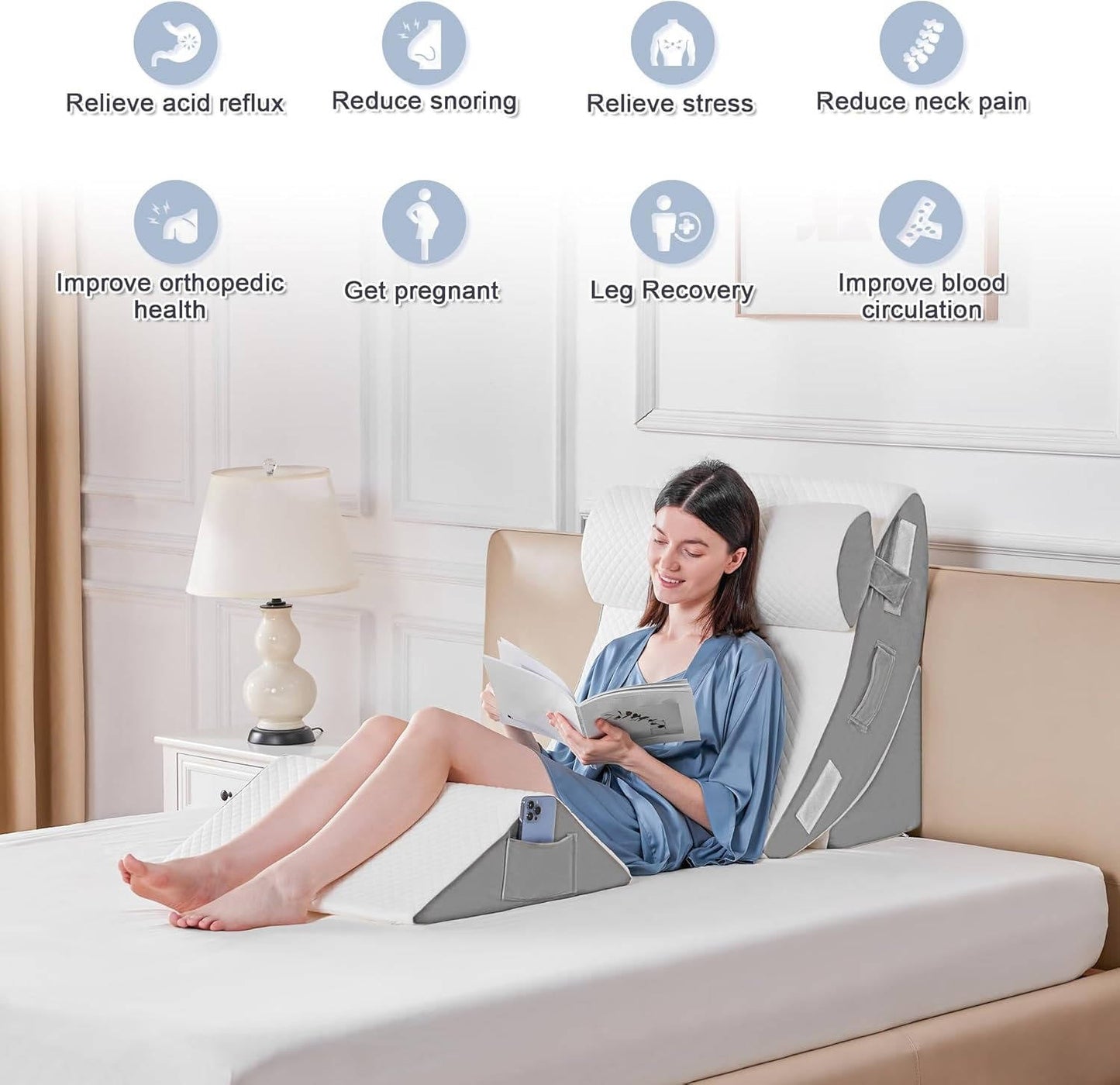 4Pcs Orthopedic Bed Wedge Pillow Set - Orthorun
