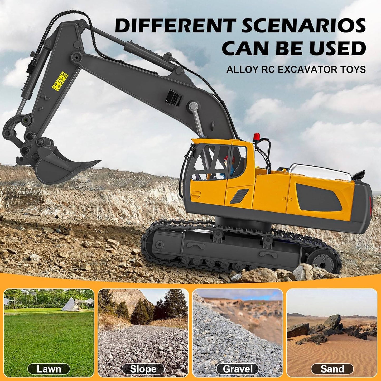 4WD Remote Control Excavator Bulldozer Dump - Orthorun