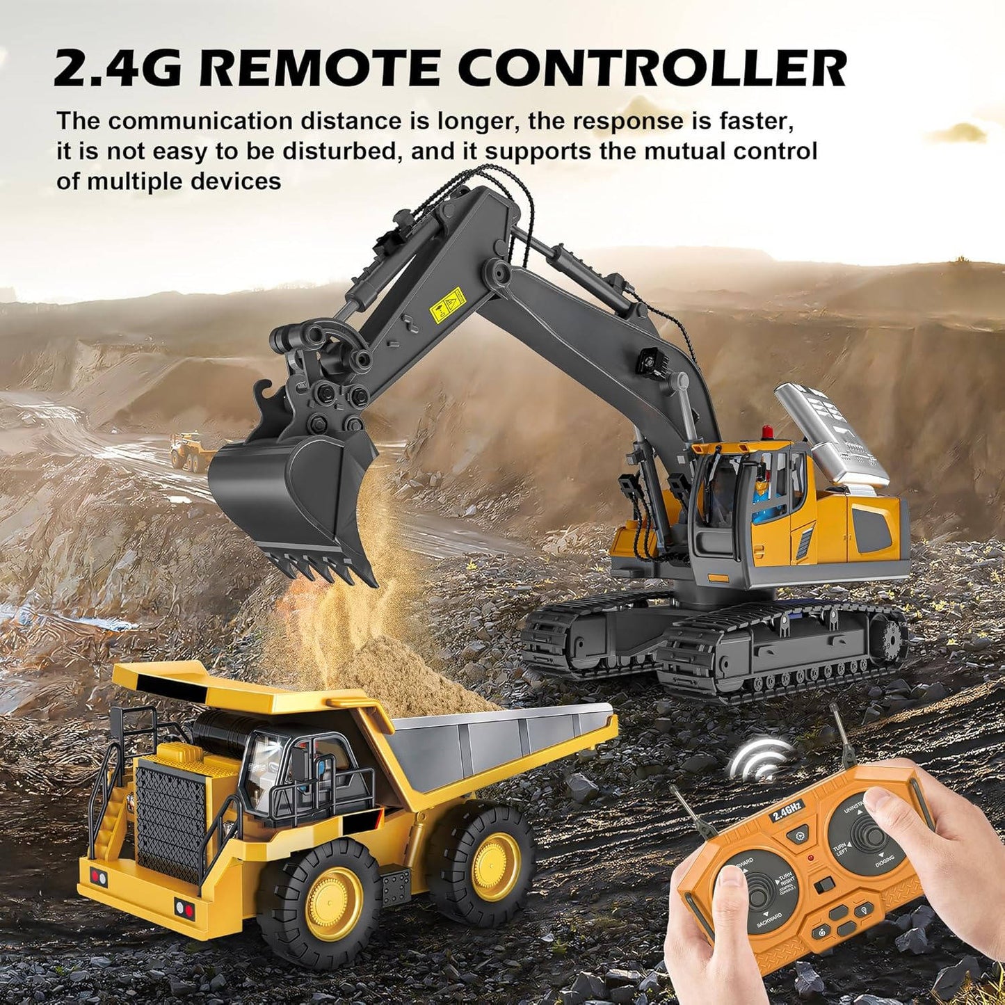 4WD Remote Control Excavator Bulldozer Dump - Orthorun