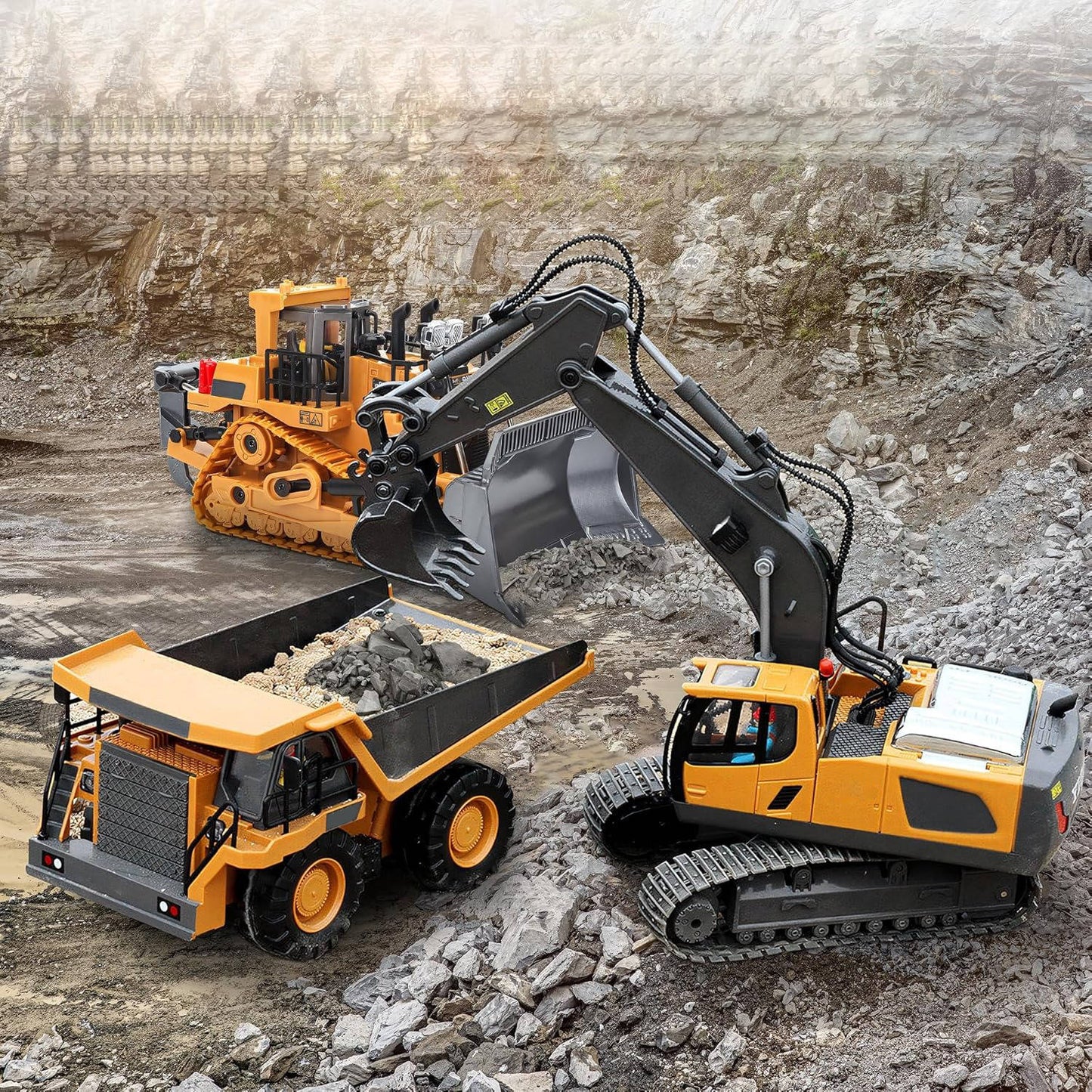 4WD Remote Control Excavator Bulldozer Dump - Orthorun