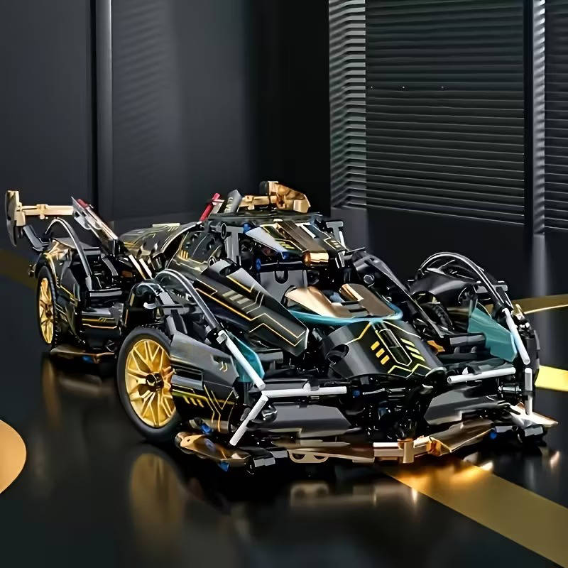 1690 Piece V12 Model Car Building Block Set - Orthorun