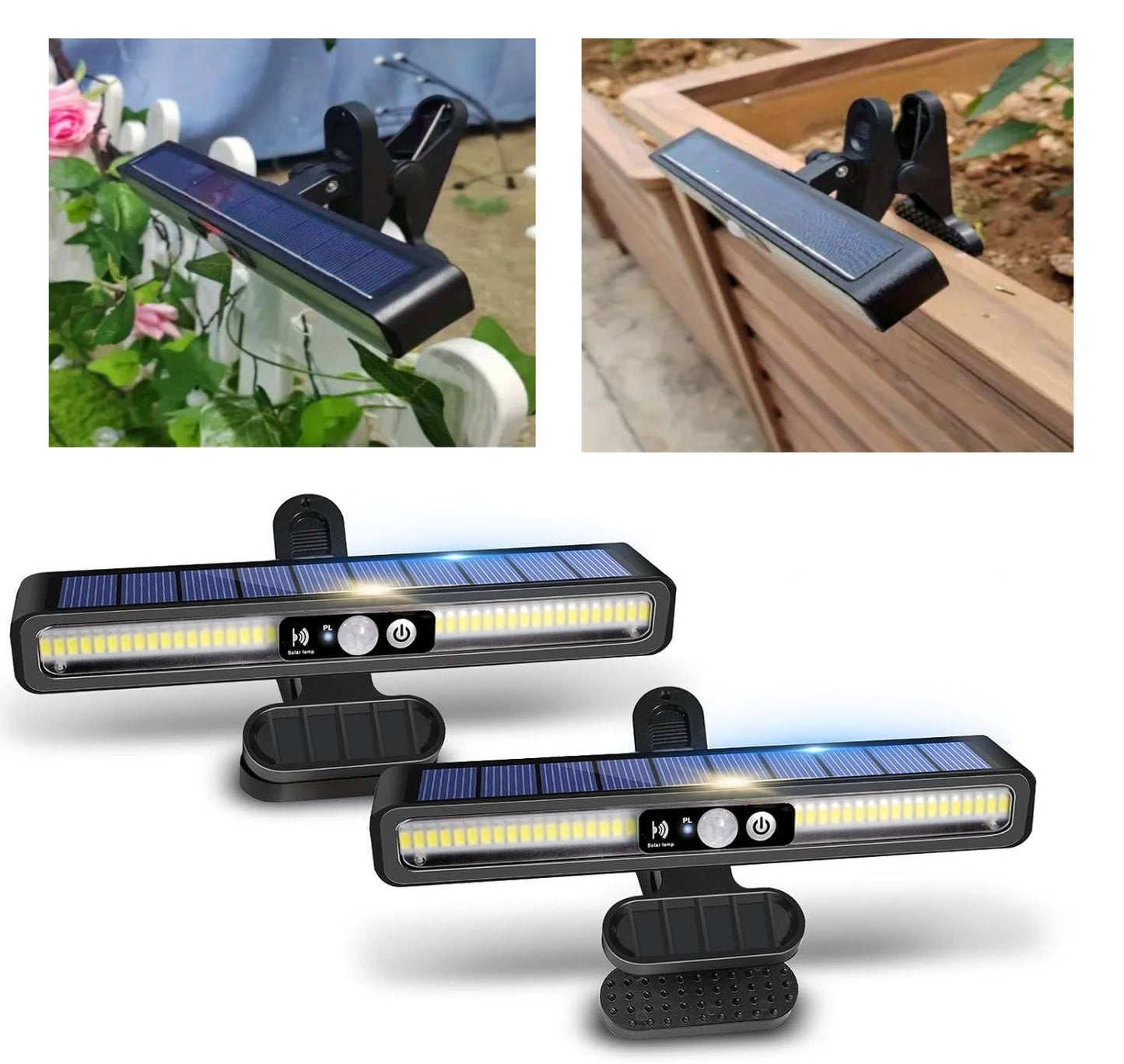 2 Set Portable Solar Fence Lights - Orthorun