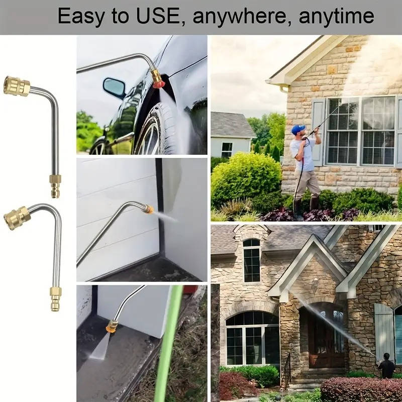 4000 PSI Telescoping High Pressure Power Washer Extension Wands For Gutter & Roof Drainage & Walls Cleaning - Orthorun