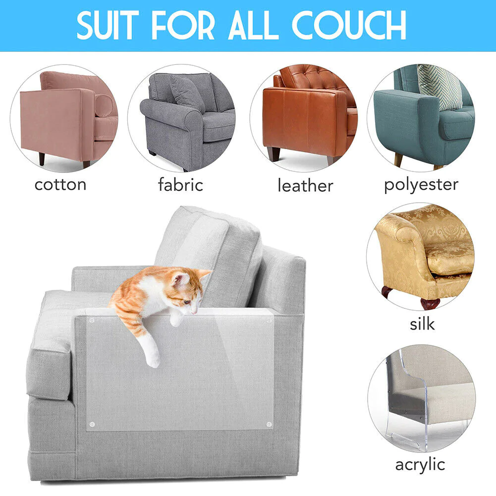 8PC Cat Scratch Furniture Protector Guards Anti-Scratch Couch Protector Pads - Orthorun