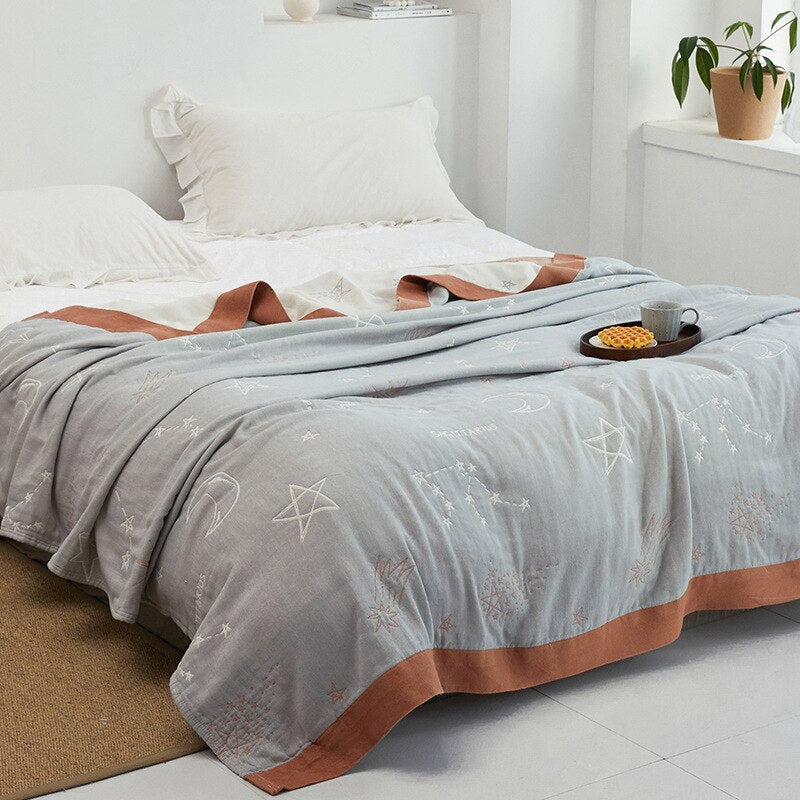 Orthorun | Myk Japanese Throw Blanket – Soft Lightweight Couch Cover for Home Decor