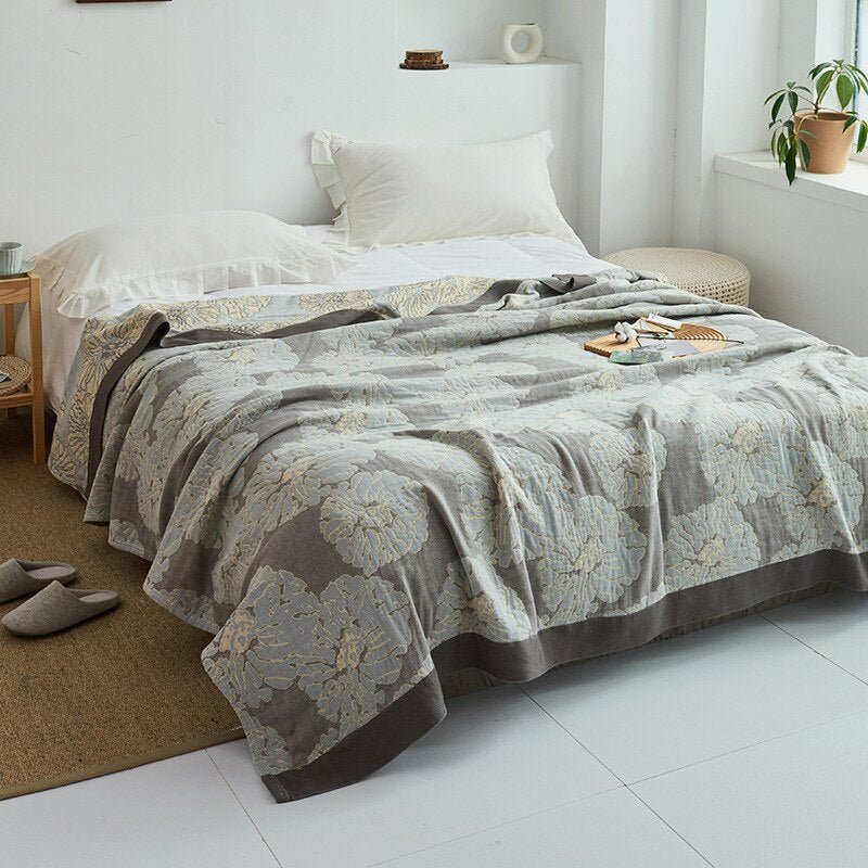 Orthorun | Myk Japanese Throw Blanket – Soft Lightweight Couch Cover for Home Decor
