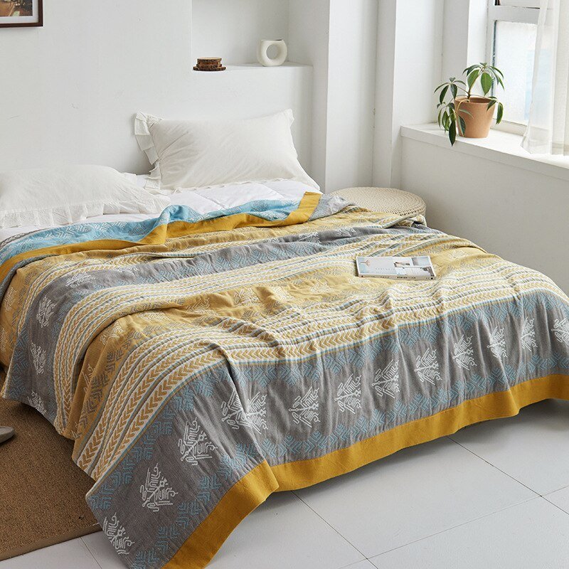 Orthorun | Myk Japanese Throw Blanket – Soft Lightweight Couch Cover for Home Decor