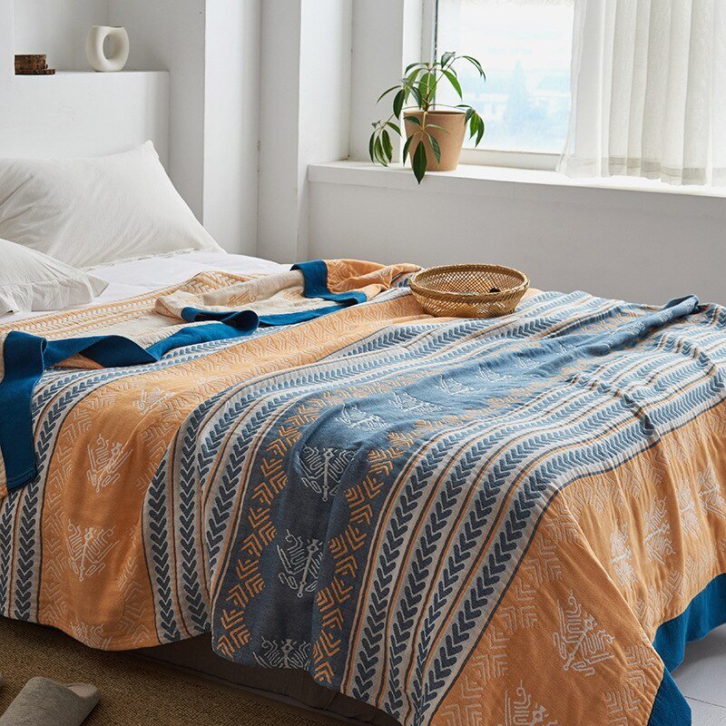 Orthorun | Myk Japanese Throw Blanket – Soft Lightweight Couch Cover for Home Decor