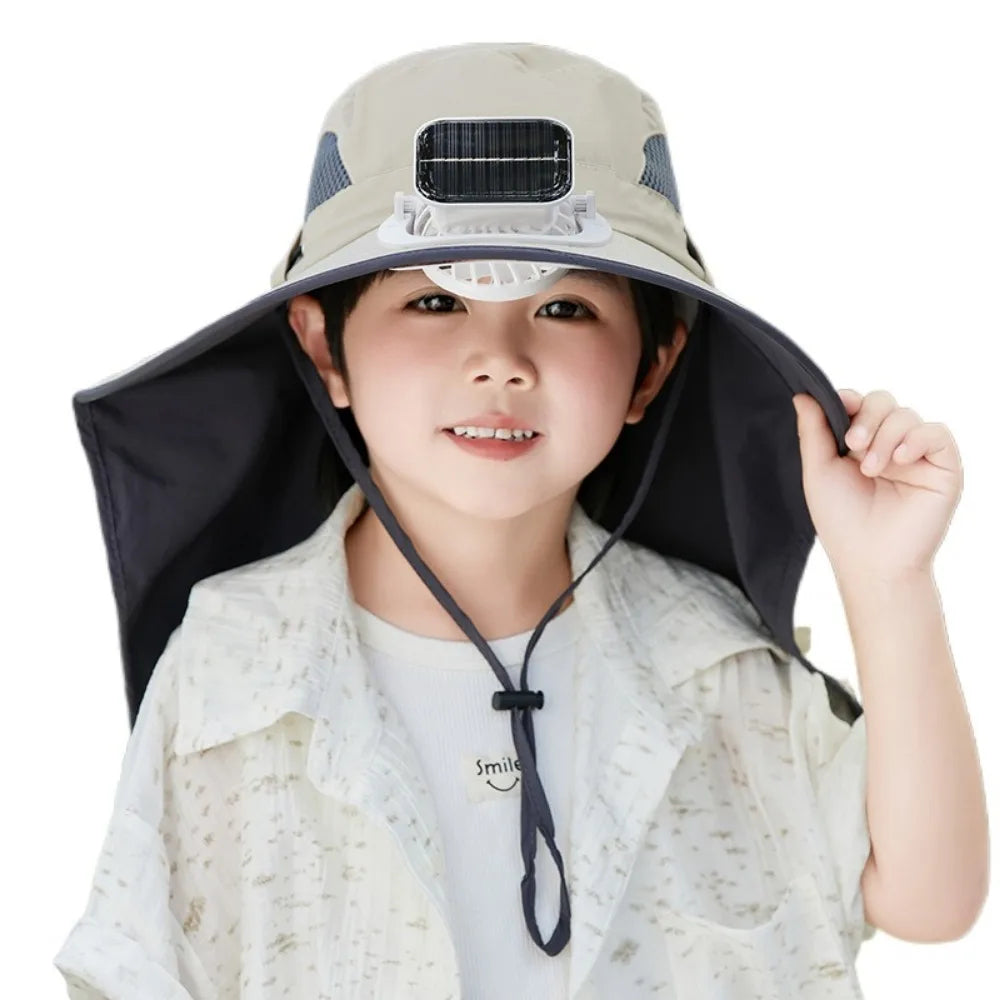 Adjustable Kids Solar Fan Hat - Orthorun