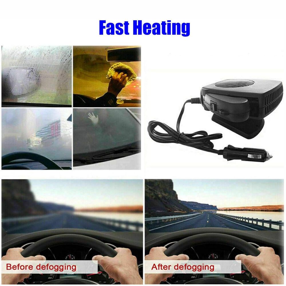 12V Car Heater Fan – 150W/300W Portable Ceramic Auto Heater for Fast Defrost & Heating - Orthorun