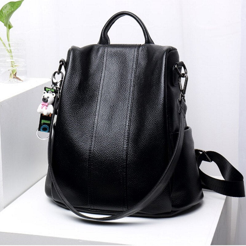 Orthorun | Theft-Resistant Leather Backpack – Anti-Theft Travel Bag for Men & Women