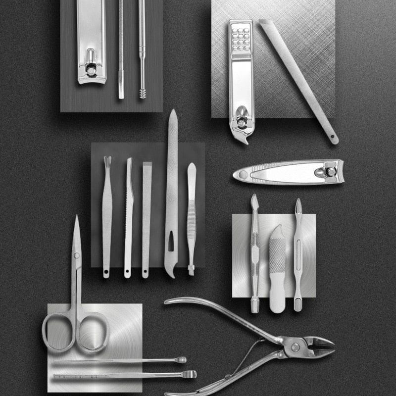 19 in 1 Stainless Steel Manicure set Nail clipper Kit - Orthorun