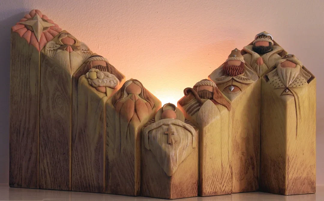 9pcs Heaven Nativity Tree Pillar Statues - Orthorun