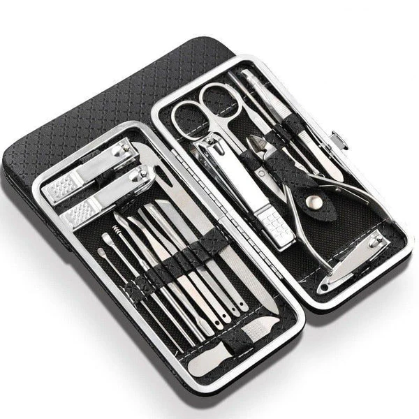 19 in 1 Stainless Steel Manicure set Nail clipper Kit - Orthorun