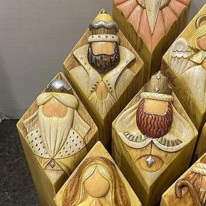 9pcs Heaven Nativity Tree Pillar Statues - Orthorun