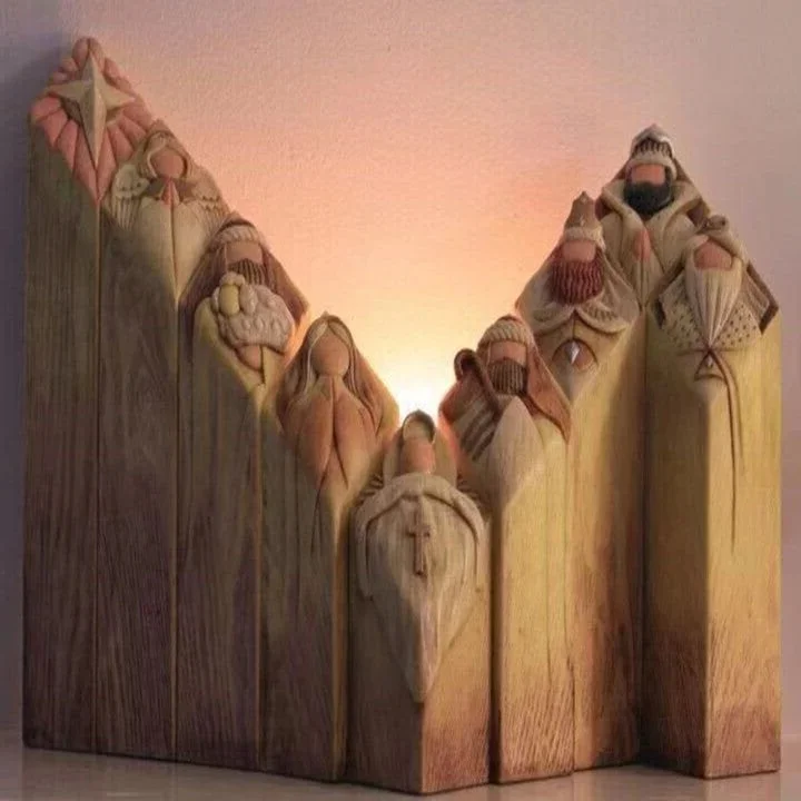 9pcs Heaven Nativity Tree Pillar Statues - Orthorun