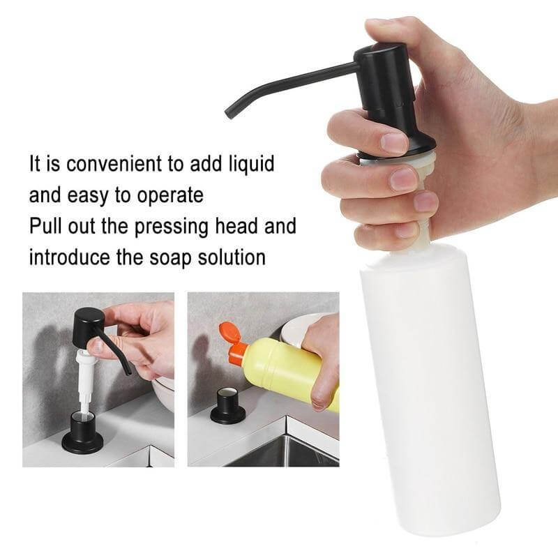 Orthorun | Wall Mounted Soap Dispenser – Stainless Steel for Kitchen & Bathroom