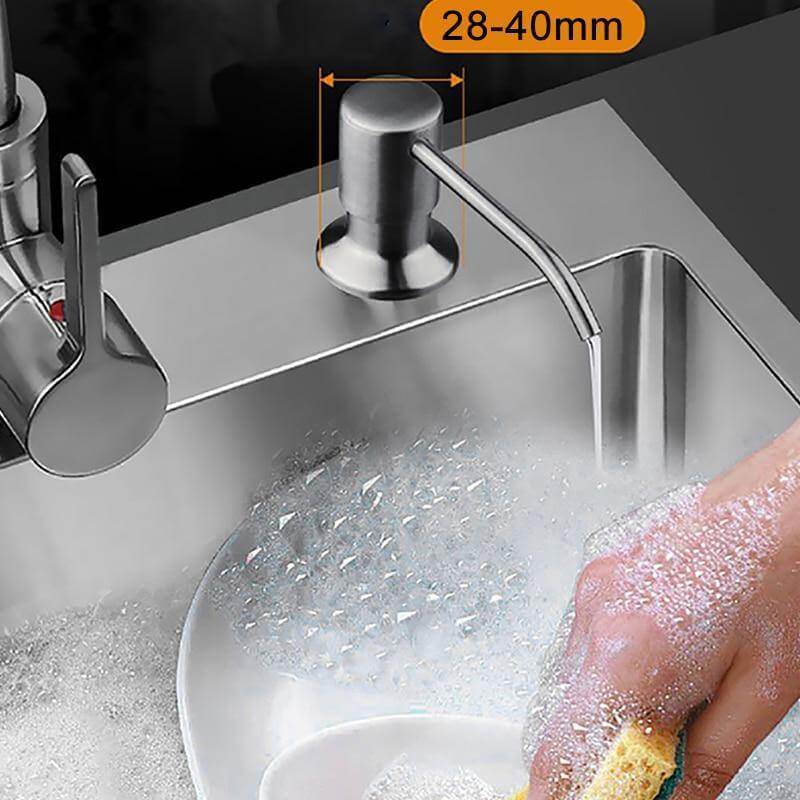 Orthorun | Wall Mounted Soap Dispenser – Stainless Steel for Kitchen & Bathroom