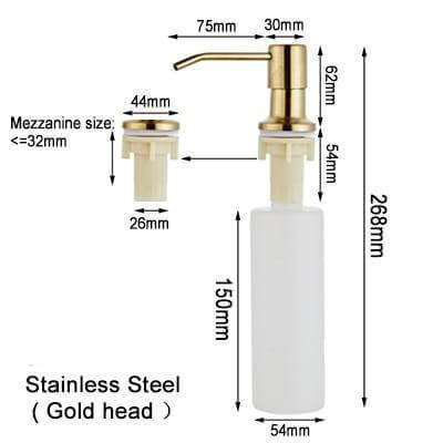 Orthorun | Wall Mounted Soap Dispenser – Stainless Steel for Kitchen & Bathroom