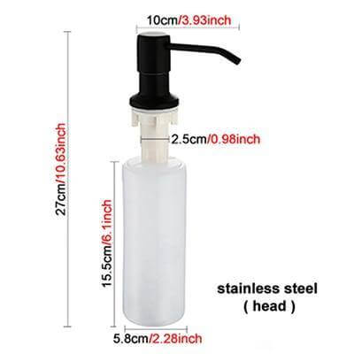 Orthorun | Wall Mounted Soap Dispenser – Stainless Steel for Kitchen & Bathroom