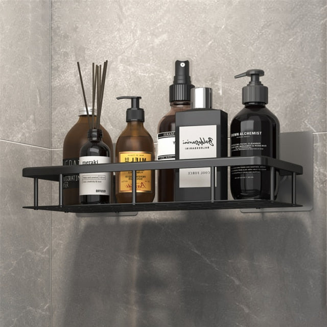 Orthorun | Metal Suction Cup Bathroom Shelves – No-Drill Rustproof Storage Rack for Shower