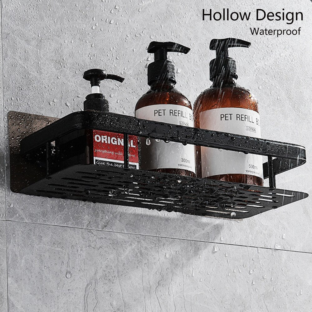 Orthorun | Metal Suction Cup Bathroom Shelves – No-Drill Rustproof Storage Rack for Shower
