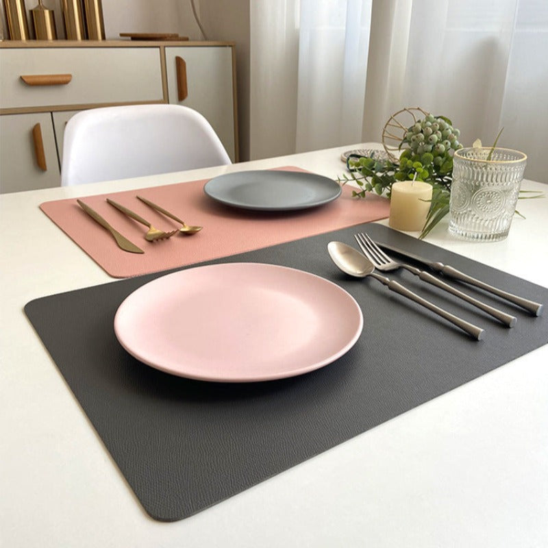 Orthorun | Modern Rectangular Waterproof PU Leather Placemats