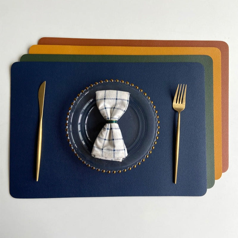 Orthorun | Modern Rectangular Waterproof PU Leather Placemats