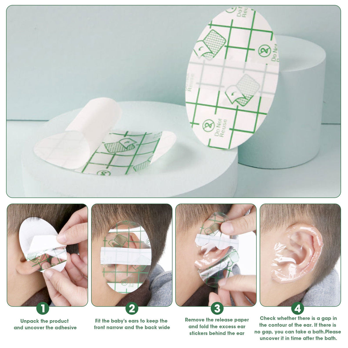 Orthorun | Disposable Waterproof Swimming Ear Protection Set – Swimmer's Ear Plugs for Swimming & Showering