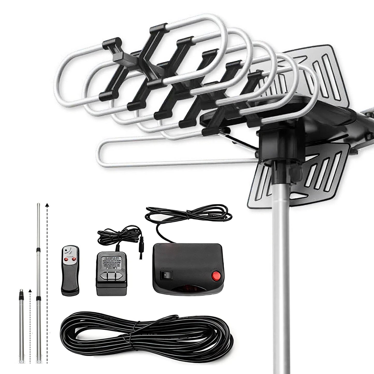 2025 Long Distance Digital Outdoor HD TV Antenna with Full 360 Directional Motor Free HD Channels - Orthorun