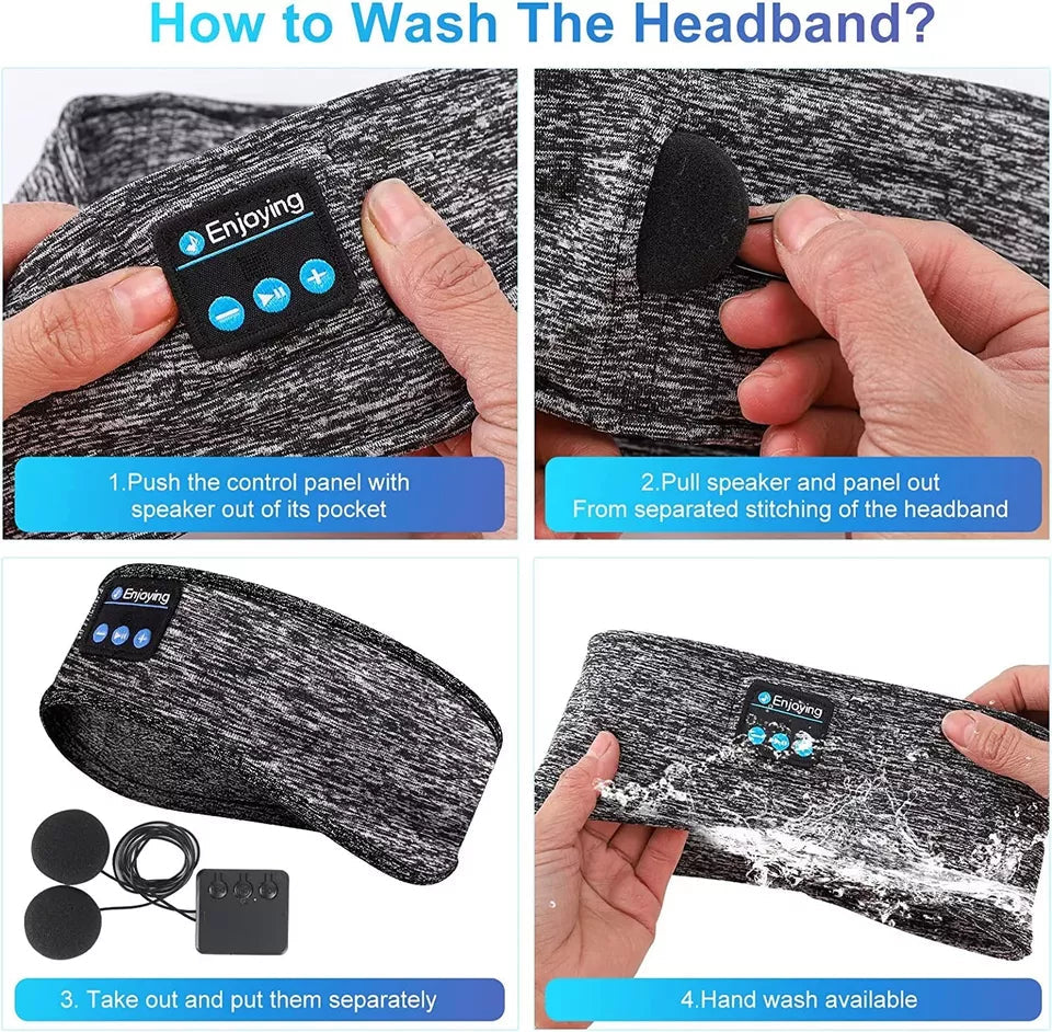 2-in-1 Wireless Sleeping Headphones, Sports Headband, for Sleeping, Workout, Jogging, Insomnia - Orthorun