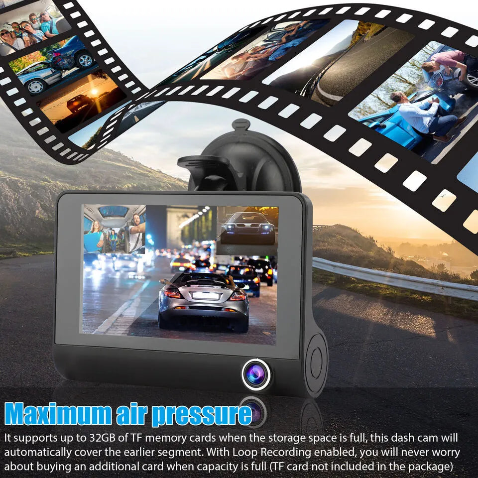 4" Touch Screen Front and Rear Dash Cam - Orthorun