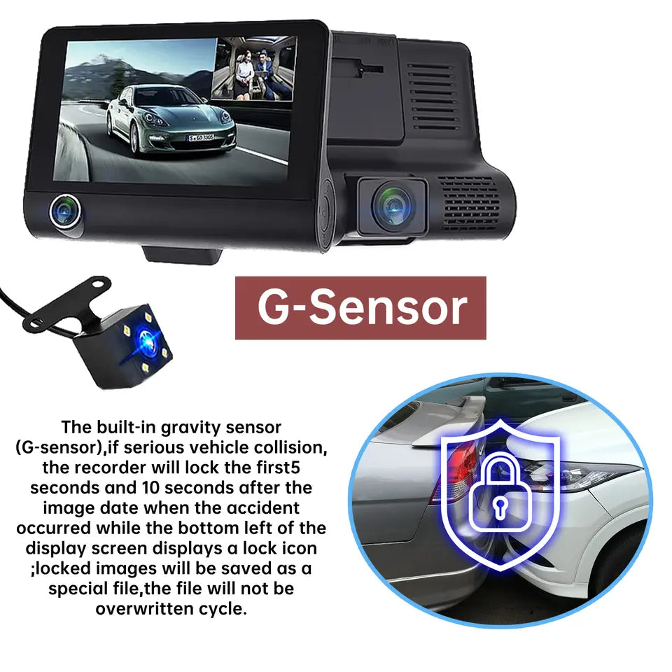4" Touch Screen Front and Rear Dash Cam - Orthorun