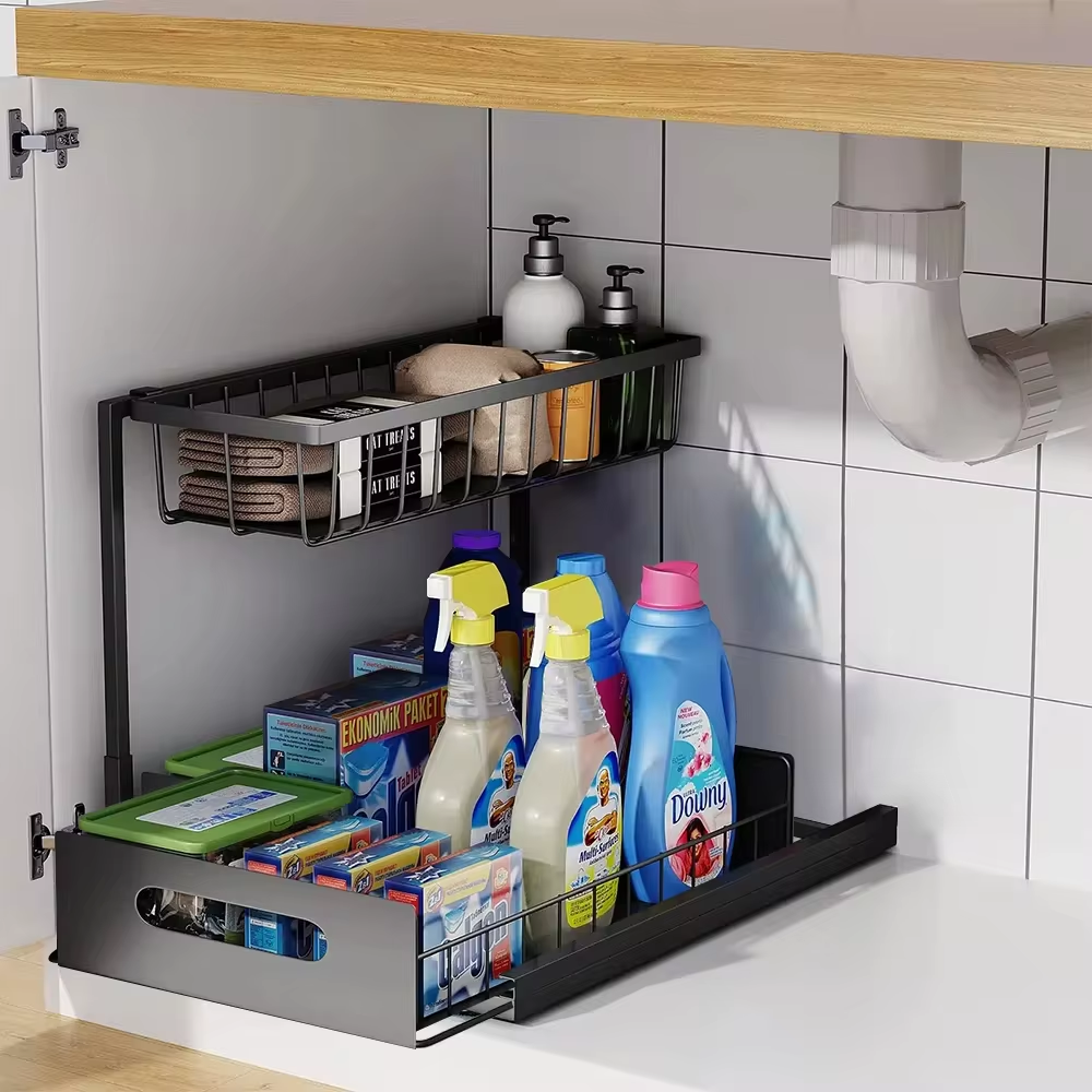 2 Tier Slide Out Under Sink Organizer - Orthorun