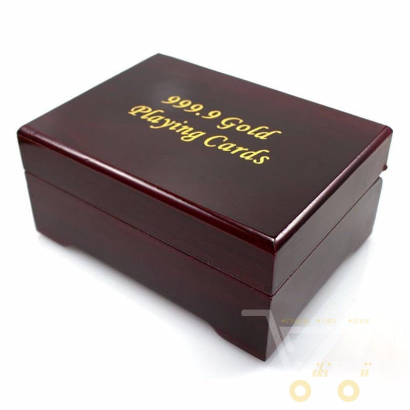 Orthorun | 24K Gold Plated Playing Cards with Wooden Storage Box