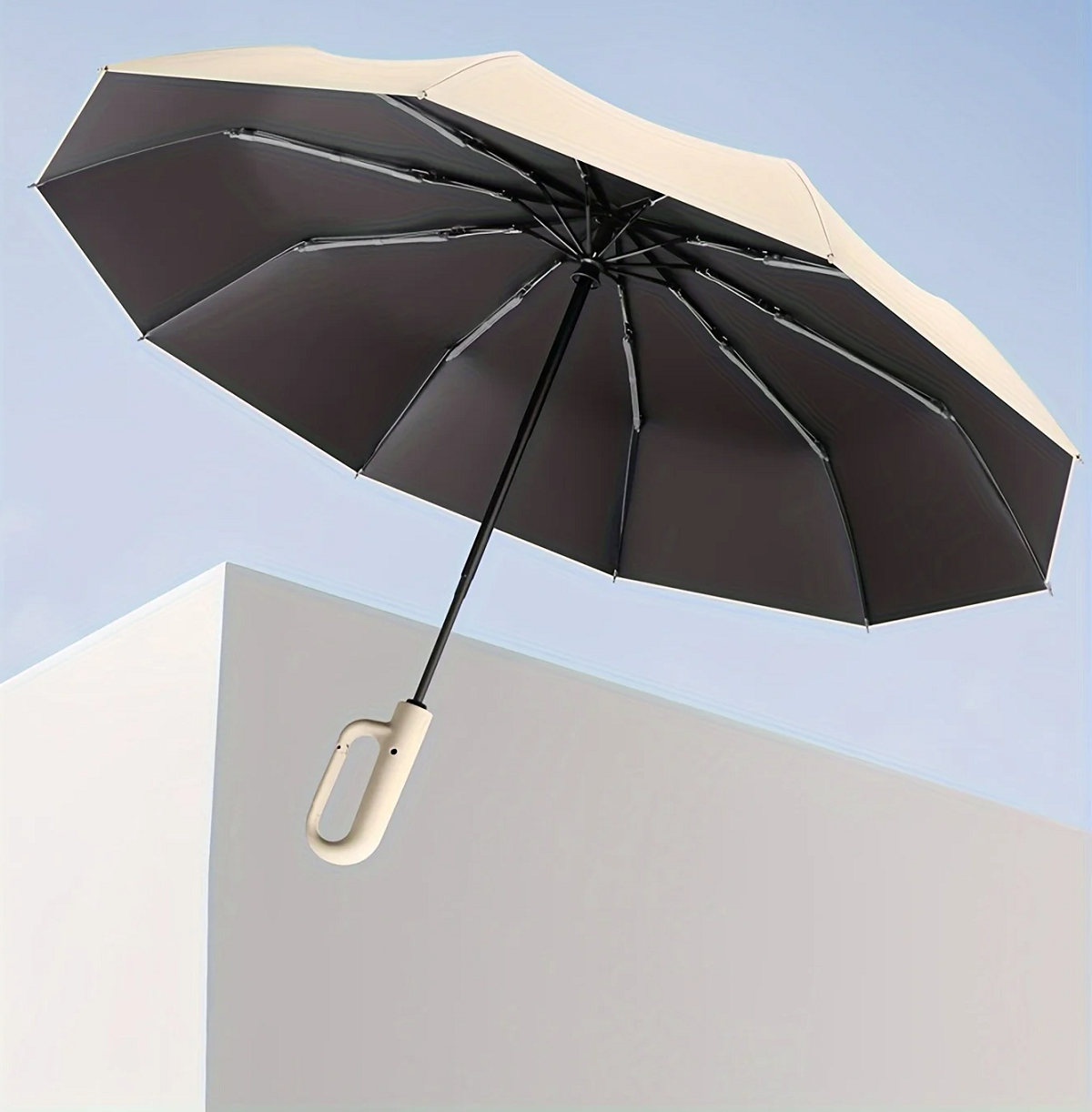 Orthorun | Wind-Resistant Automatic Folding Umbrella – Compact & Durable with Large Buckle Handle
