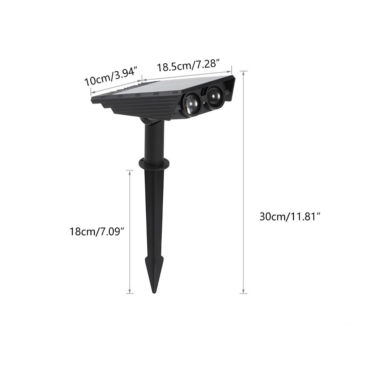 Orthorun | Waterproof Solar LED Multi-Zoom Spot Light - Adjustable Zoom for Garden & Outdoor