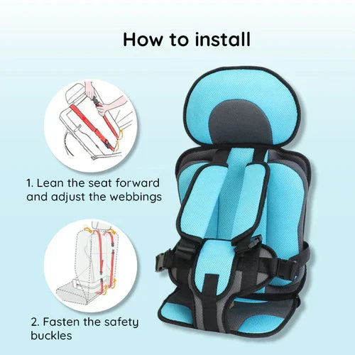 Orthorun | Portable & Foldable Child Car Booster Seat – Compact Travel Booster Cushion for Kids